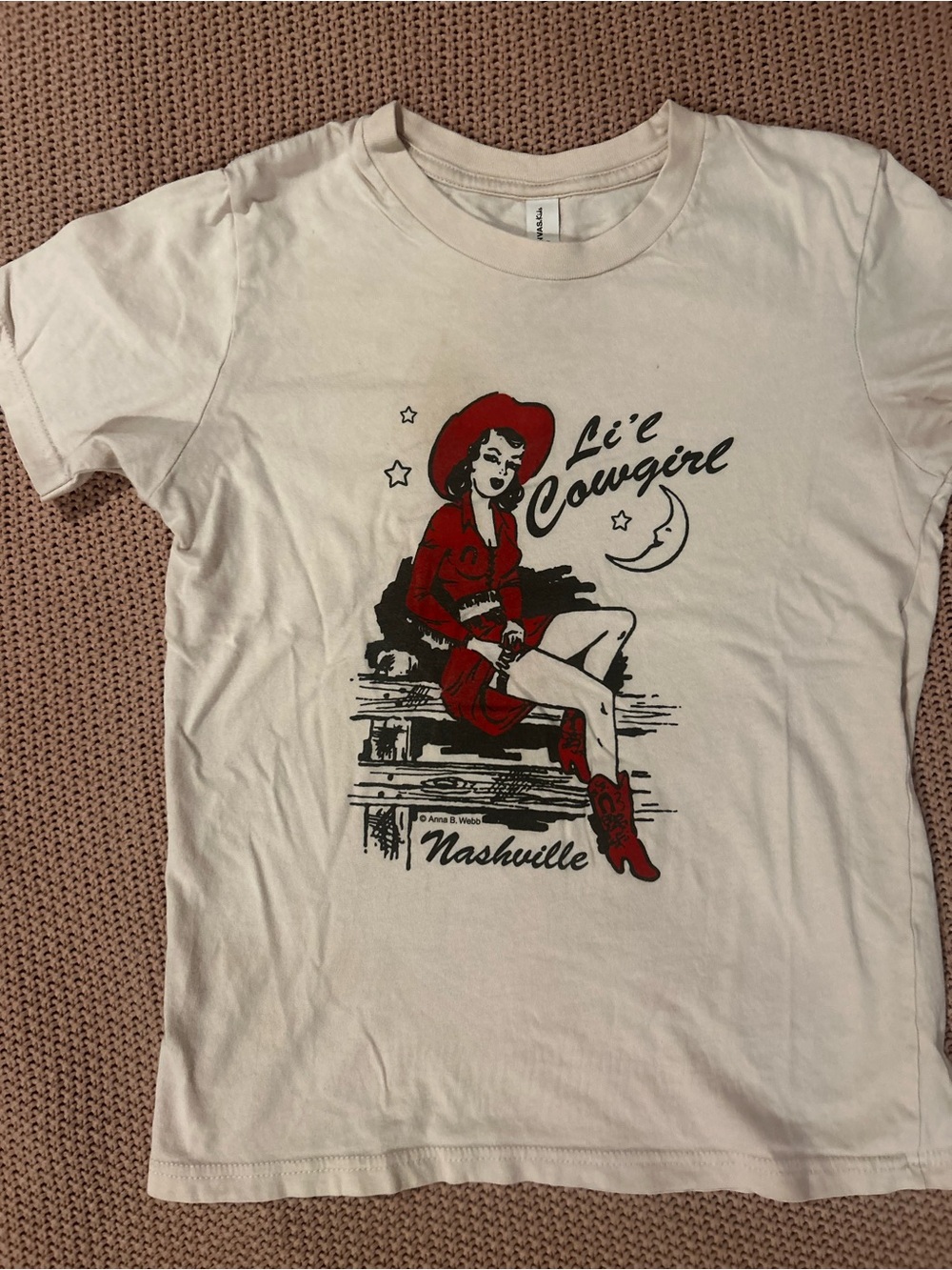 Bella Canvas Kids Nashville Li’l Cowgirl Western Graphic T-Shirt L 14-16